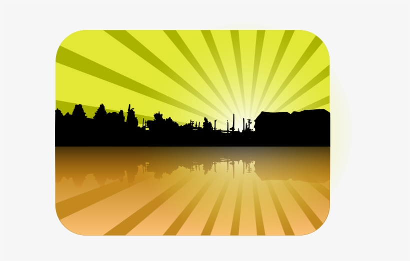 Houses On The Horizon Starburst Svg Clip Arts 600 X, transparent png download