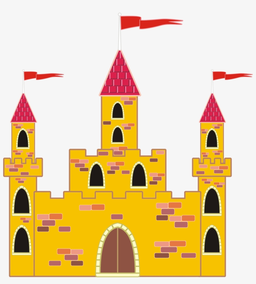 Flag On Castle Drawing, transparent png download
