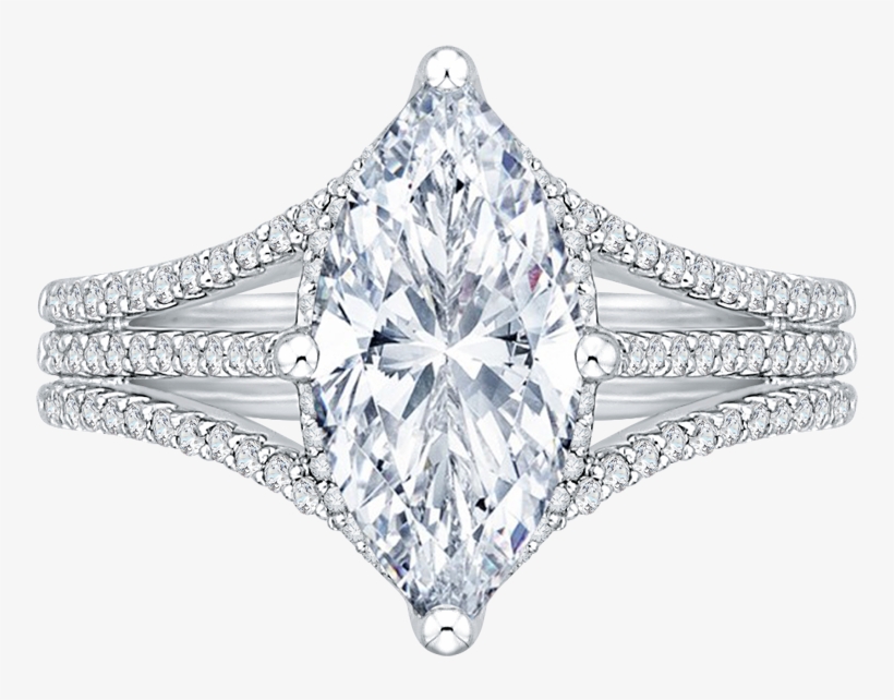 18k White Gold 1 3/8 Ct Diamond Carizza Boutique Bridal - Tacori 300-2mq11x55 Bezel Set Marquise Diamond Engagement, transparent png download