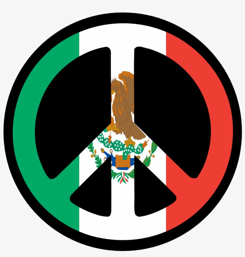 Mexican Flag Logo - Peace And Love, transparent png download