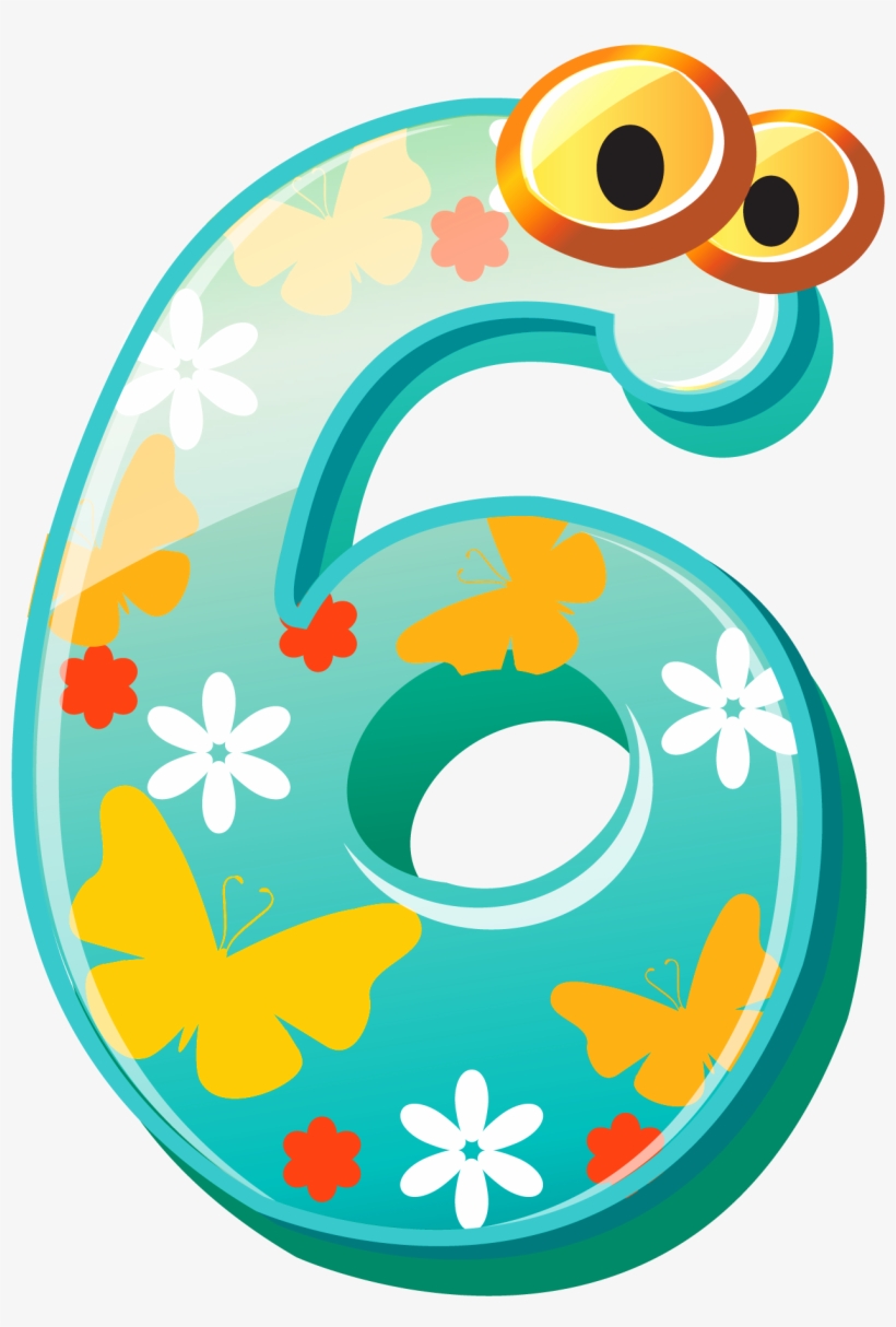 Cute Number Six Clipart Image Image - Six Clipart, transparent png download