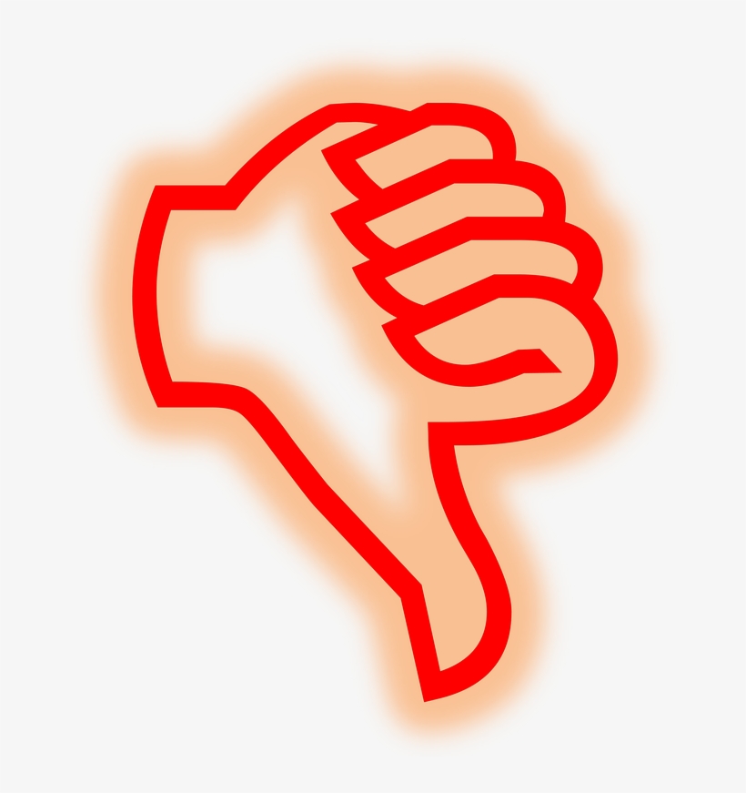 Thumb Down Red Copy - Thumbs Down Outline, transparent png download