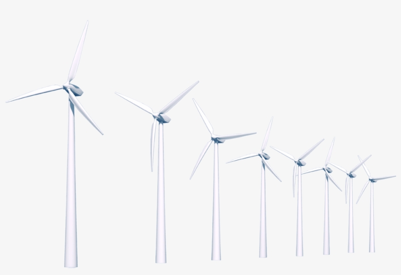Image Free Library Row Of Turbines Transparent Png - Wind Turbine, transparent png download
