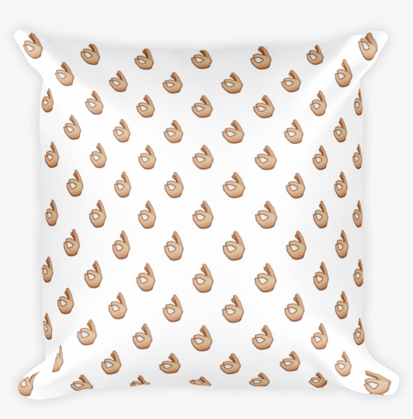 Ok Hand Signjust Emoji Pattern Emoji Pillow PNG Image Transparent