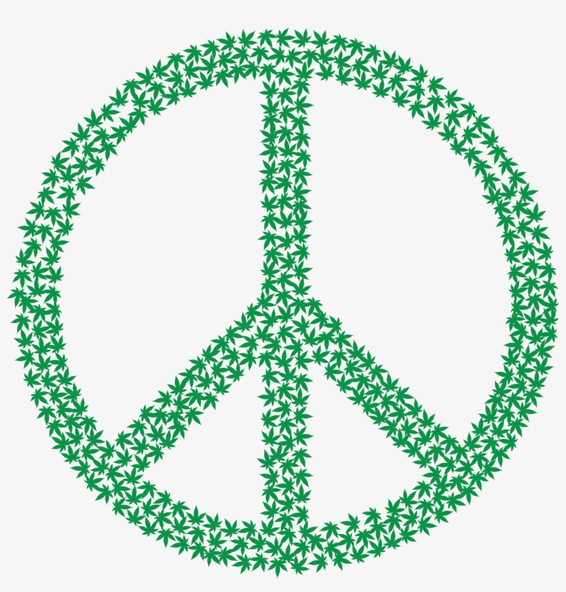 Free Clipart Of A - Marijuana Peace Sign PNG Image | Transparent PNG