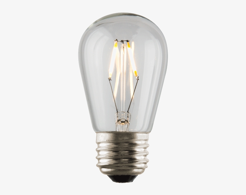 S14 Led Filament Clear Bulb - Sunset Lighting 1w E26 Led Light Bulb, transparent png download