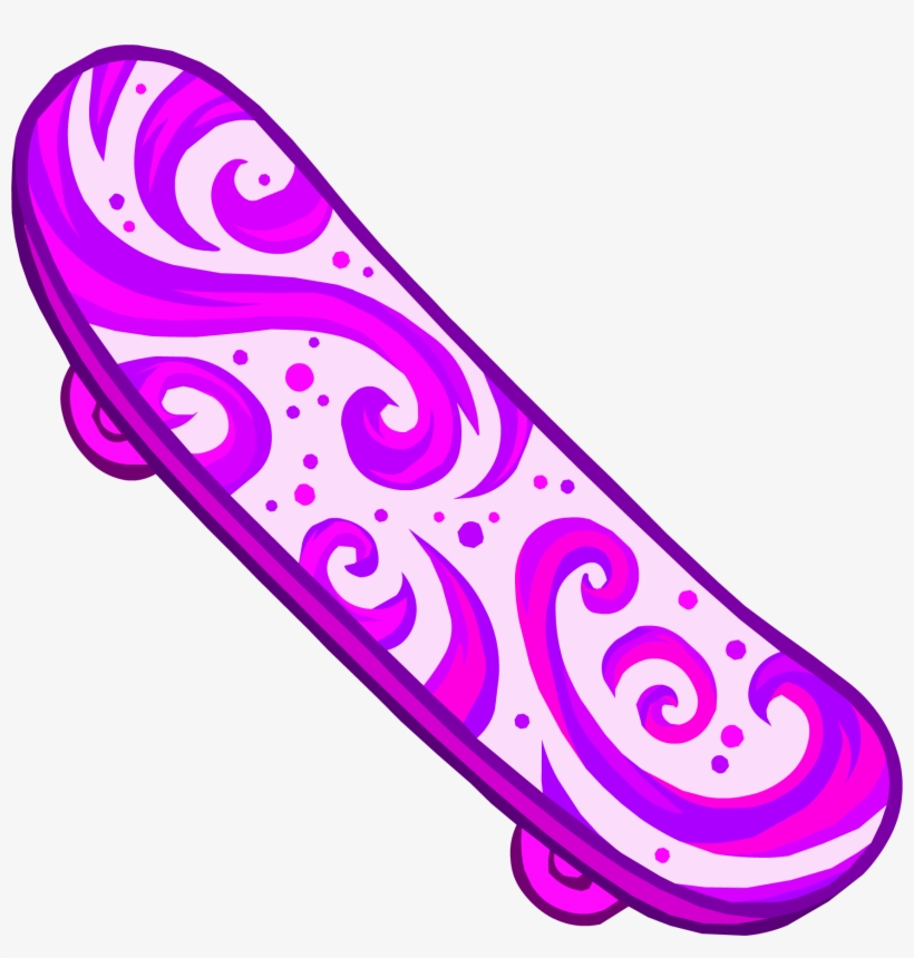 Galactic Pink Skateboard Icon - Skateboard Club Penguin, transparent png download