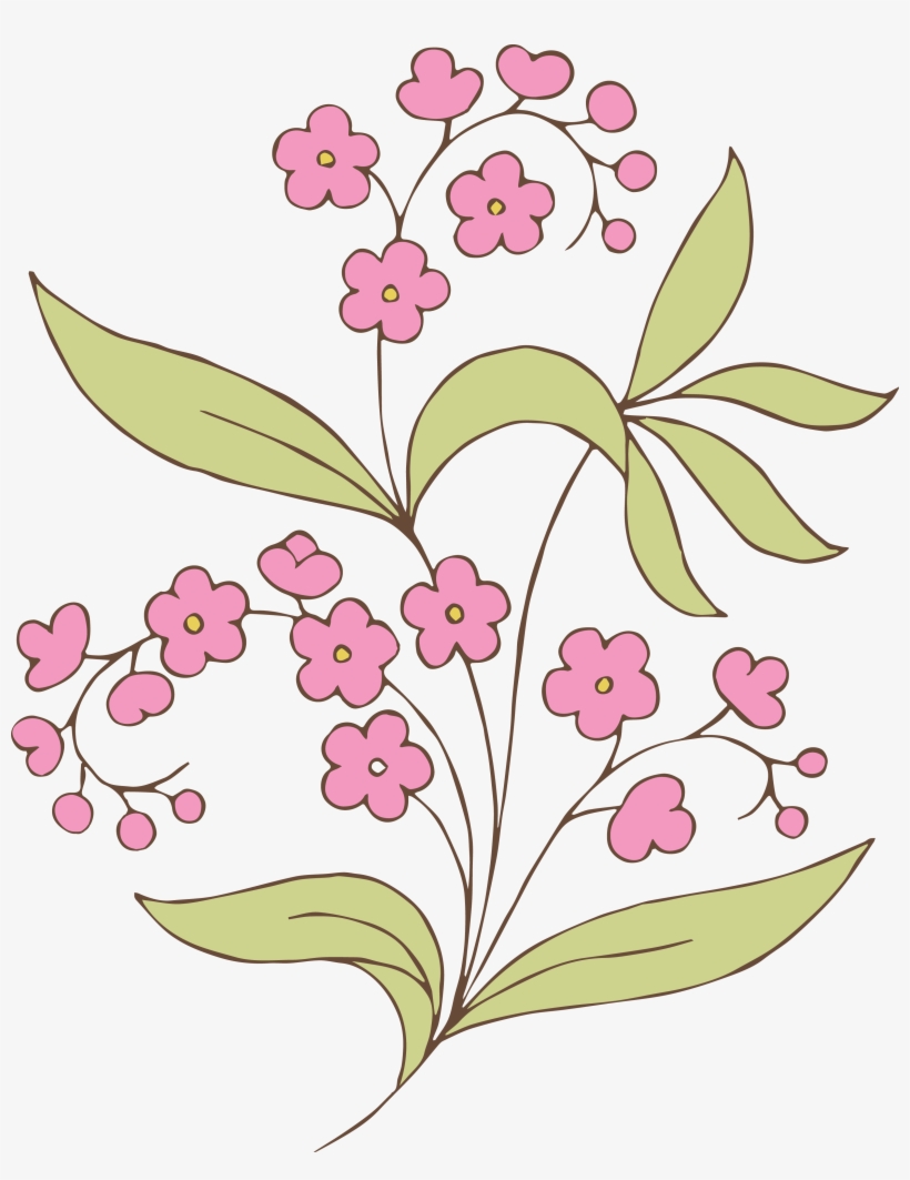 Free Stock Vector Vintage Pink Flower Amp Clip Art - Clip Art, transparent png download