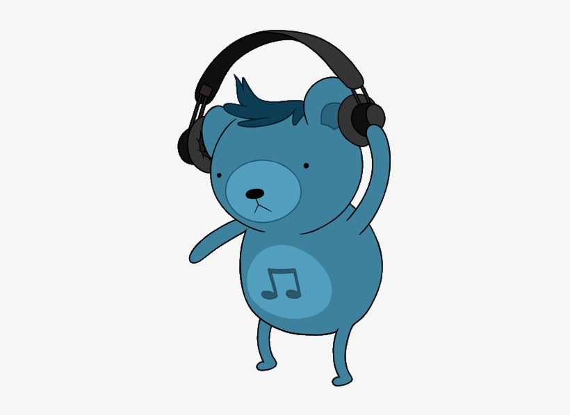 Dj Bear With Headphones - Adventure Time Dj Bear, transparent png download