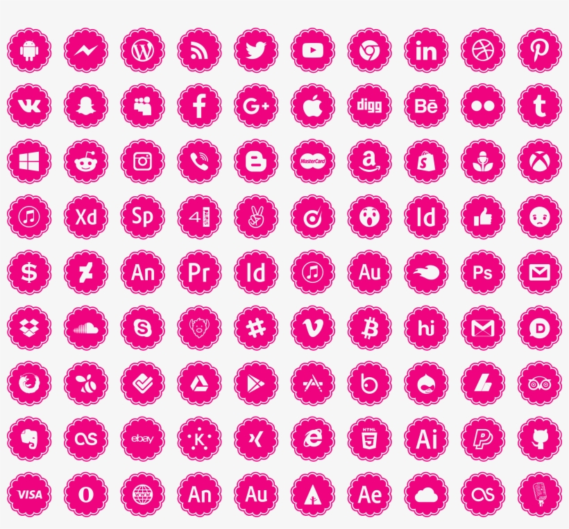 Social Icons - Vector Graphics, transparent png download