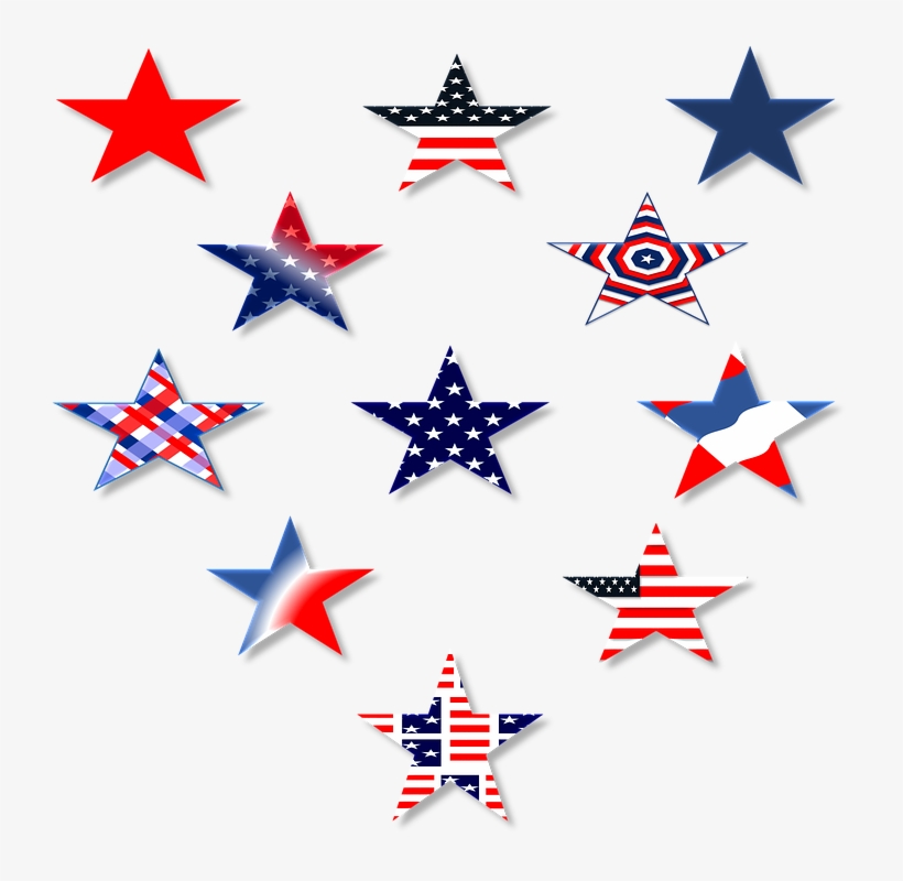 Red White Blue Star Png Transparent America - Portable Network Graphics, transparent png download