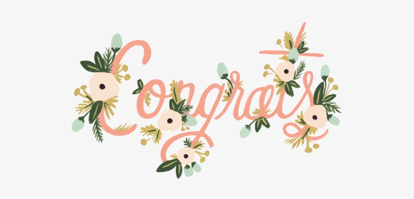 Floral Congrats By Rifle Paper Co - Congrats Floral, transparent png download