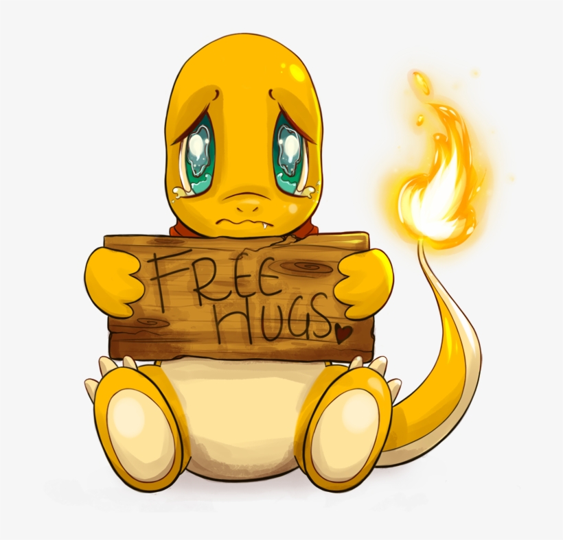 Charmander 'free Hugs' Commission By Spagettiurchin - Charmander Hugs, transparent png download