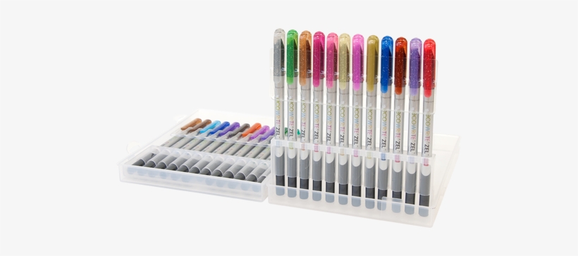 Image - Ecowrite Zel Colors 48 Assorted Colors Gel Pens (30483), transparent png download