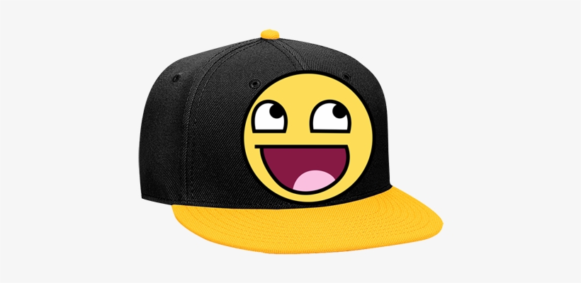 Snapback Flat Bill Hat - Awesome Face, transparent png download