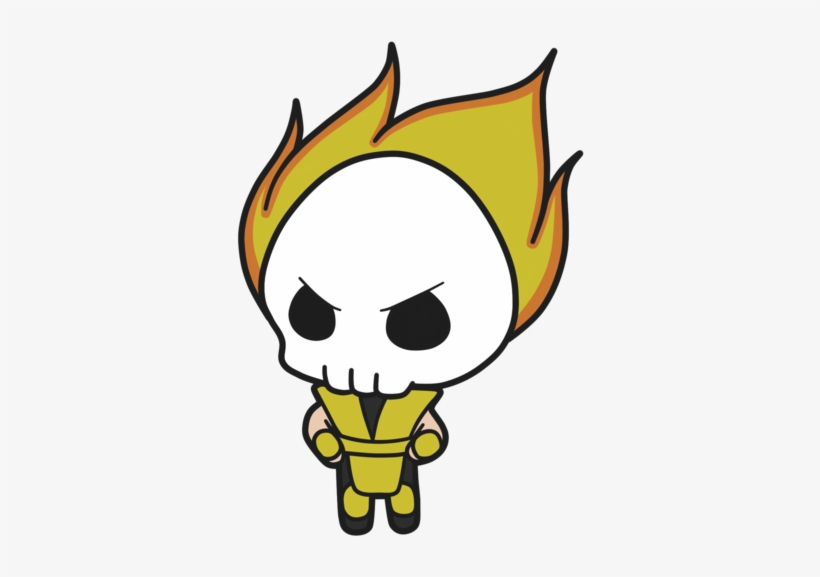 Que Es Scorpion Tan Kawaii - Scorpion Mortal Kombat Kawaii, transparent png download
