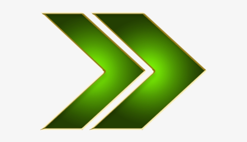 Double Arrow Green Right - Green Arrow Right Png, transparent png download