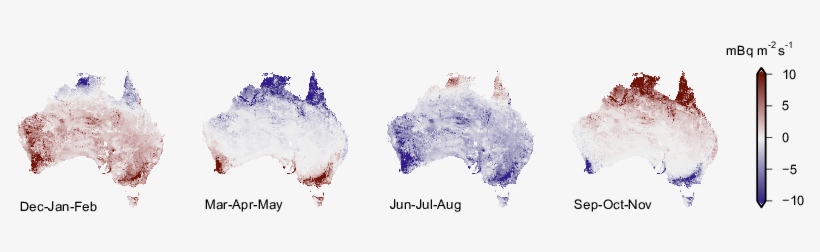 Seasonal Mean Radon Flux Anomalies For July 1979 June - Sketch, transparent png download