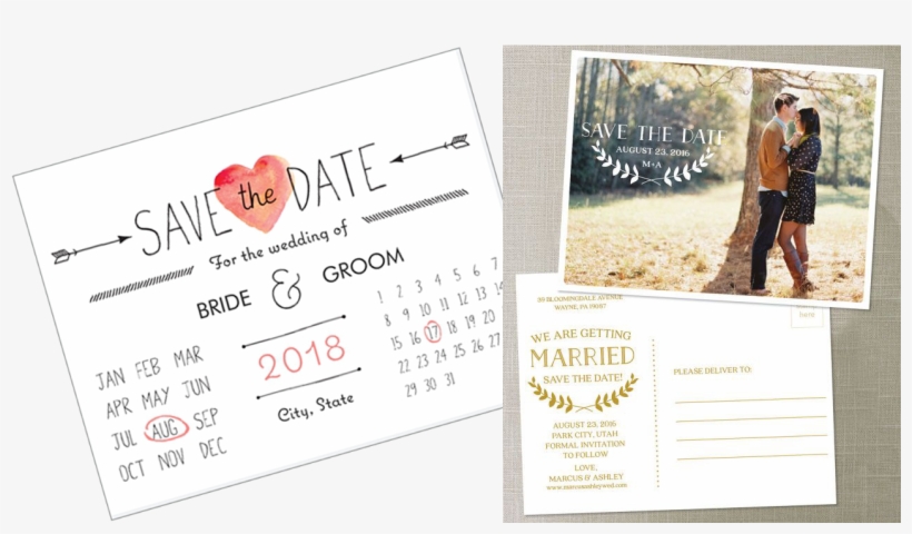Save The Date Cards Vs Invitations - Save The Date, transparent png download