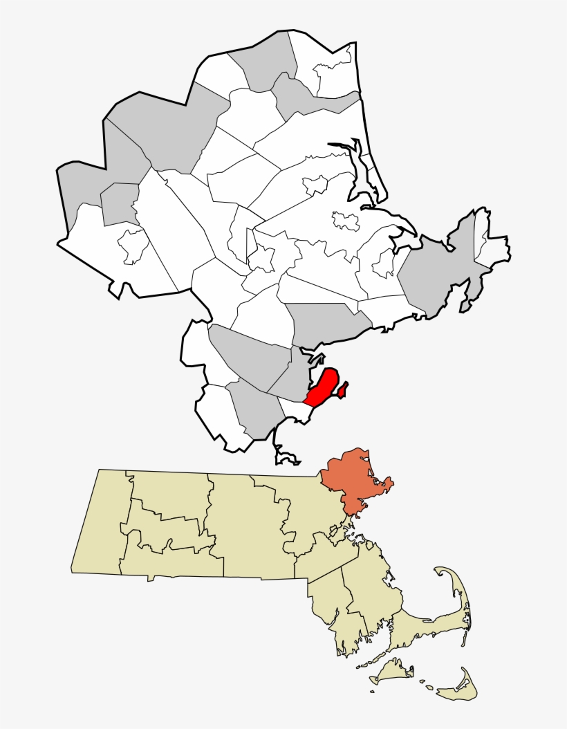 Location In Essex County And The State Of Massachusetts Map Of