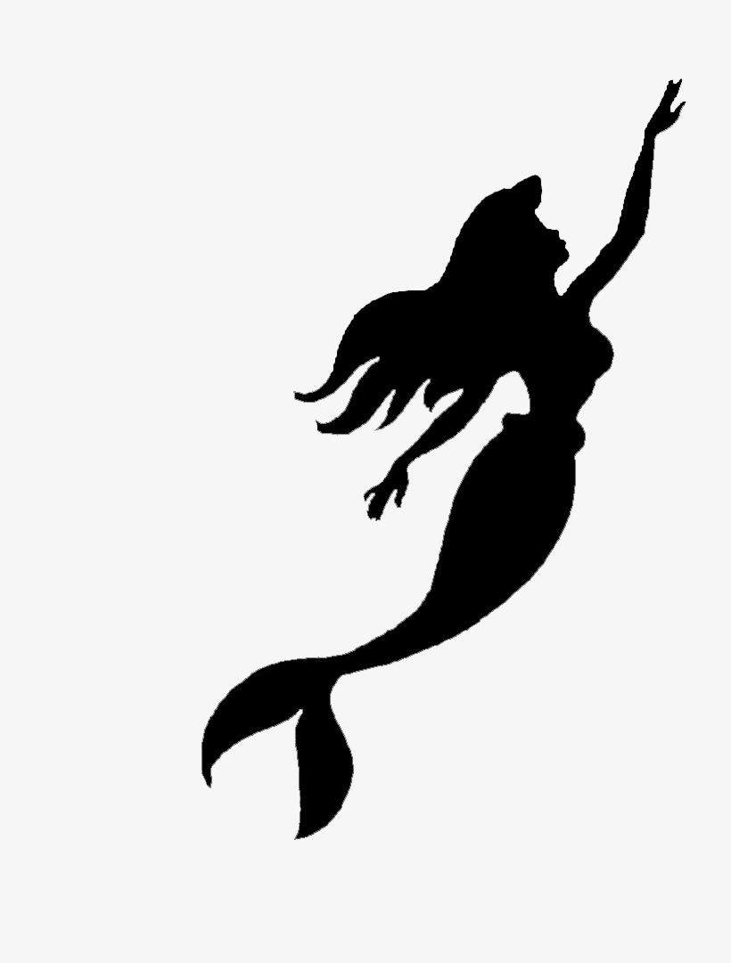 Mermaid Tail Silhouette Png - Little Mermaid Silhouette, transparent png download
