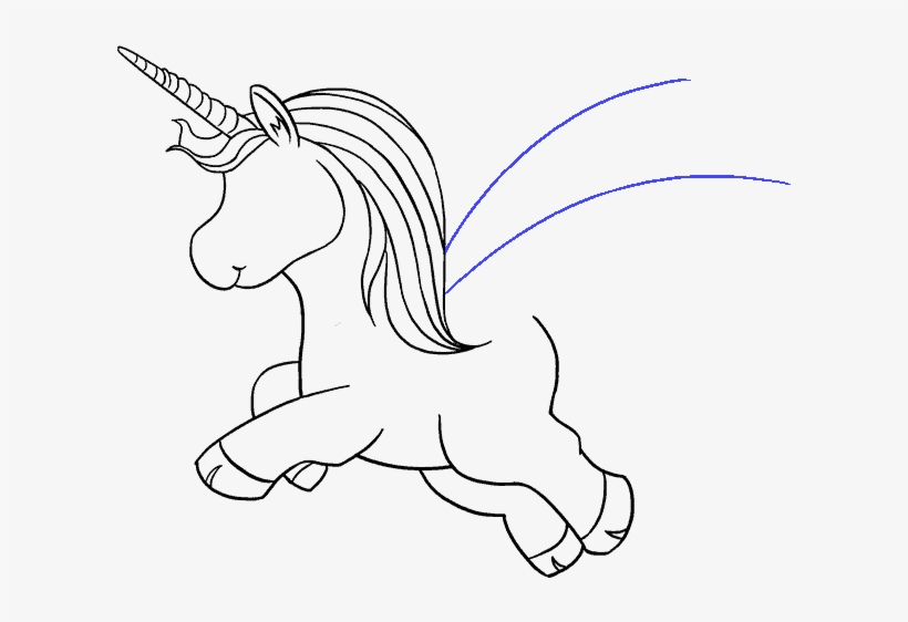 How To Draw Unicorn - 独 角 兽 简 笔画, transparent png download