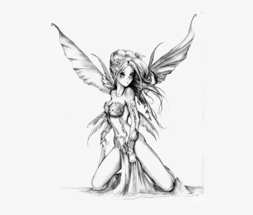 Fairy Tattoos Free Download Png - Drawings Of Fairies, transparent png download