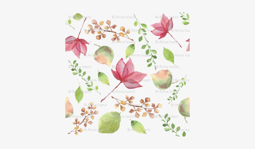 Watercolor Autumn Leaves - Watercolor Autumn Leaf Hd Png, transparent png download