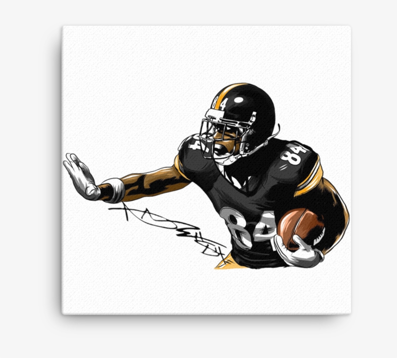 Antonio Brown Blocking The Opponents Art Canvas - Art, transparent png download