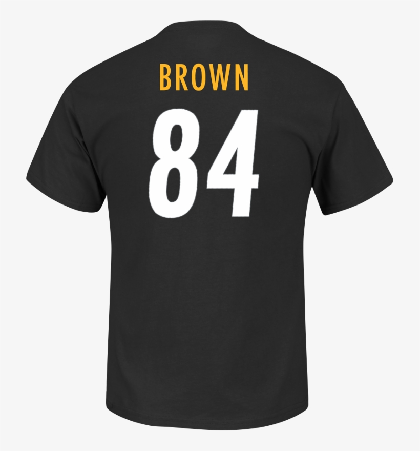 Men's Antonio Brown Pittsburgh Steelers Majestic Black - Antonio Brown Jersey Png, transparent png download