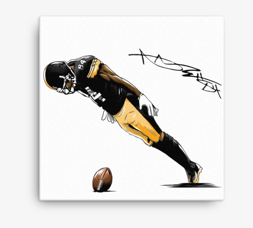 Antonio Brown Mj Lean Signature Art Canvas - Art, transparent png download
