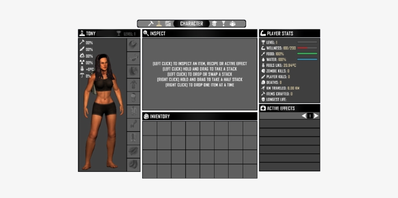Character Menu - 7 Days To Die Menu, transparent png download