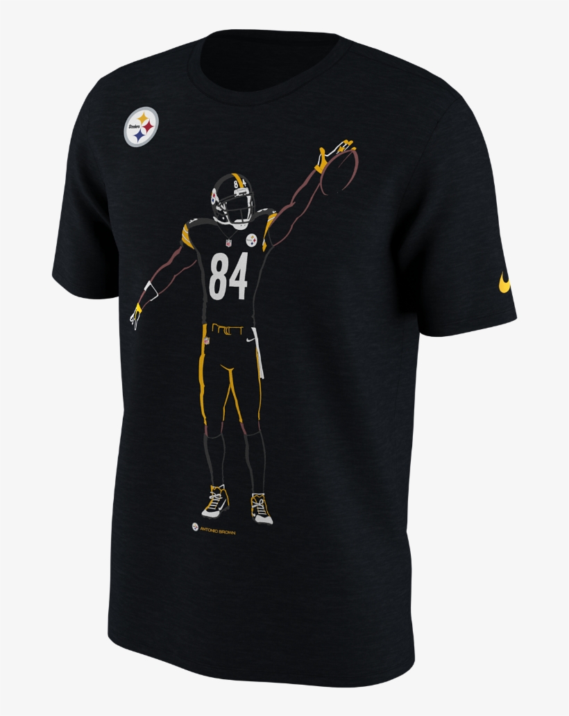 Nike Player Silhouette Men's T-shirt Size Large - Antonio Brown Iphone Wallpaper Hd, transparent png download
