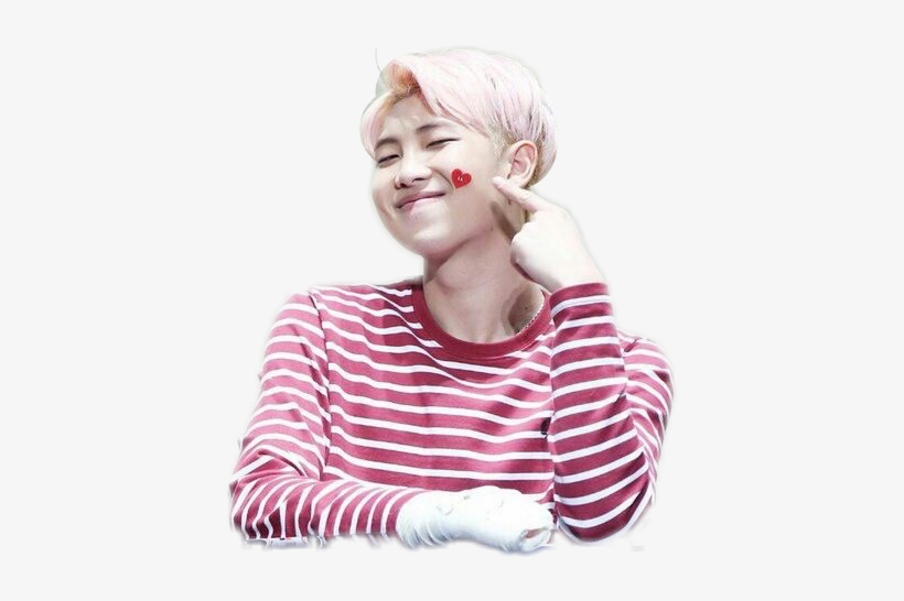 Namjoonnie Rm Rapmonster Cute Kpop Bts Freetoedit - Rapmon With Pink Hair, transparent png download