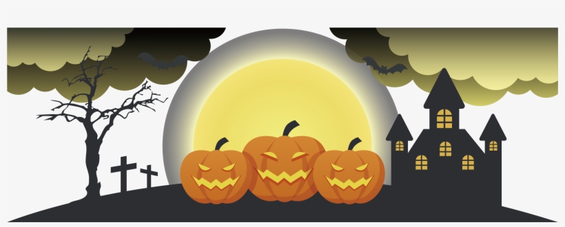 Horror Vector Banner - Pumpkin Banner Png, transparent png download