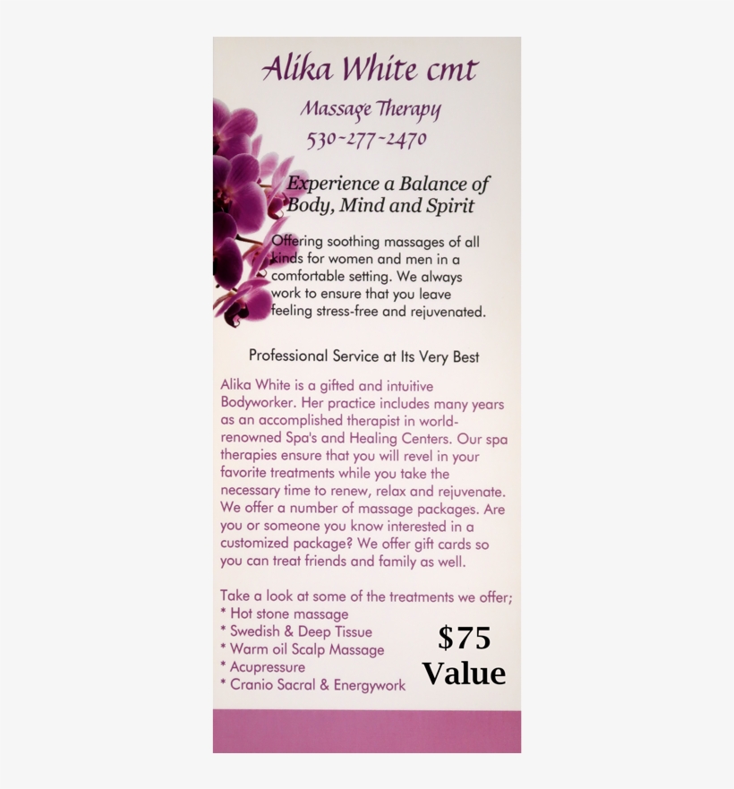 Healing Therapeutic Massage - Brochure, transparent png download