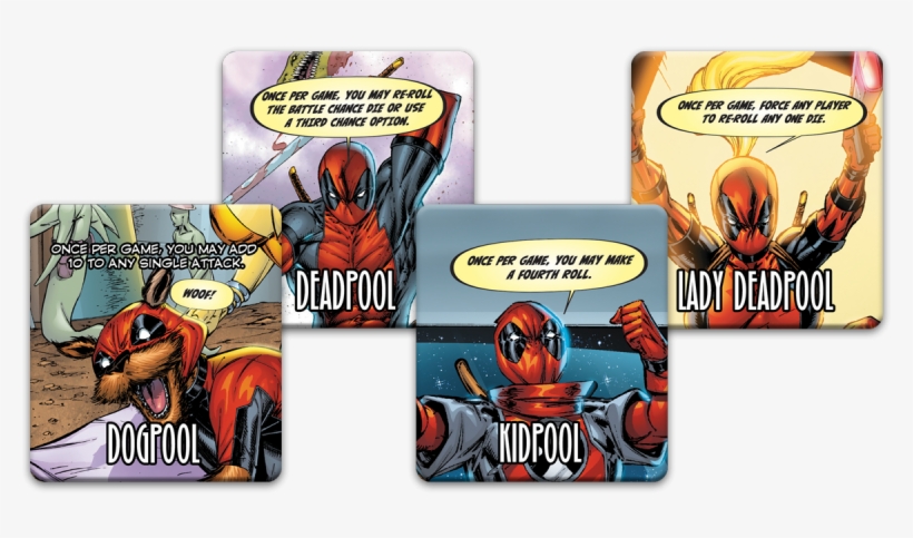 Deadpool, Dogpool, Kidpool, And Deadpool With This - Deadpool Game Classic, transparent png download
