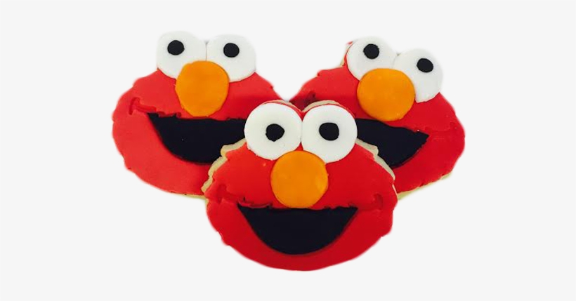 Elmo Cookies With Fondant $ - Stuffed Toy, transparent png download