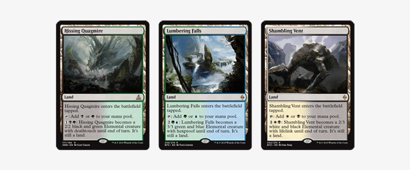 Current Creature Lands - Magic The Gathering: Lumbering Falls - Battle For Zendikar, transparent png download