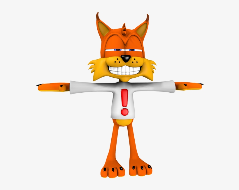 Download Zip Archive - Bubsy 3d Model, transparent png download