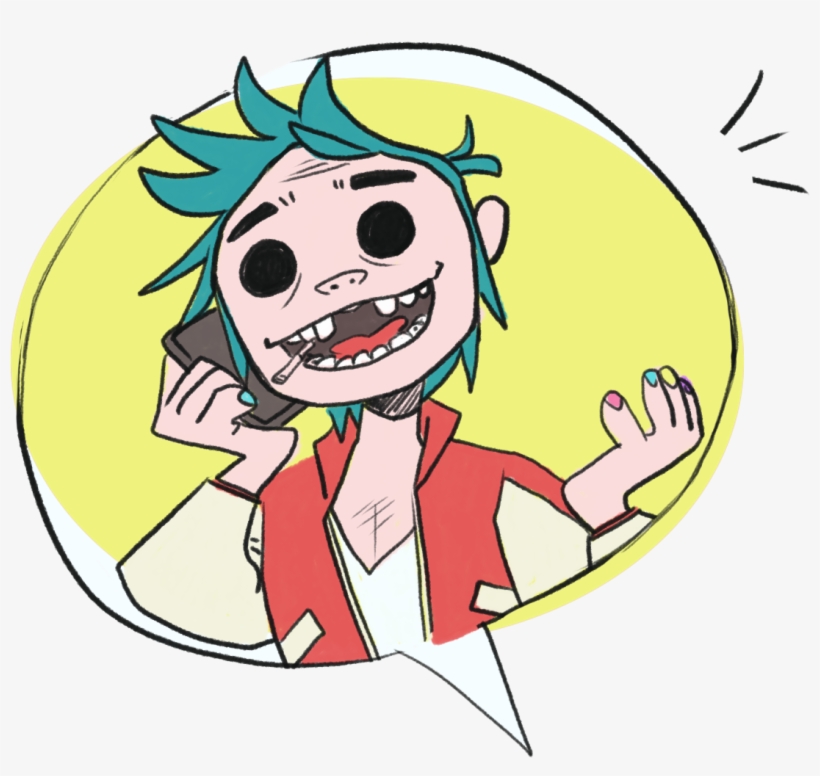 Julien Tried To Draw @murdocgorillaz And Ended Up With - Gorillaz, transparent png download