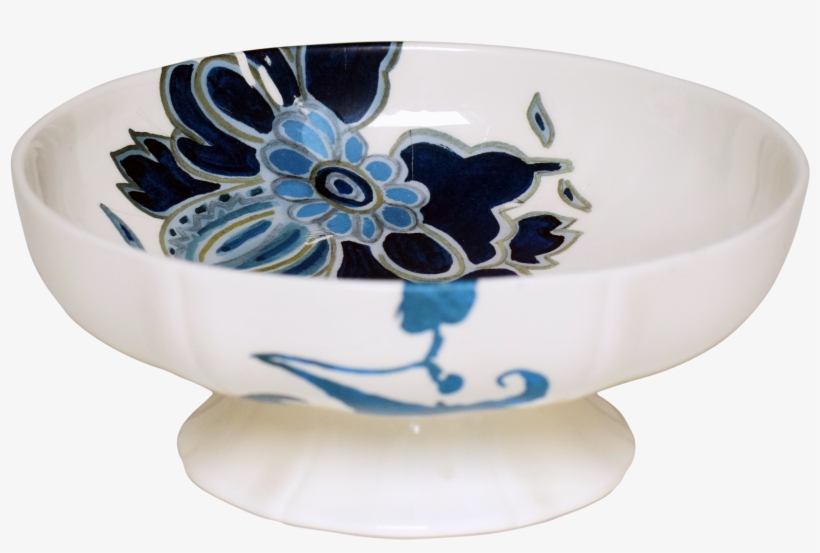 1 Footed Fruit Bowl - Gien Indigo Footed Fruit Bowl, transparent png download