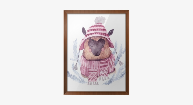 Watercolor Vector Alpaca Illustration - Watercolor Painting, transparent png download