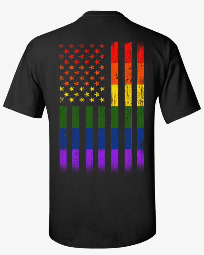 Rainbow Lesbian Gay Pride Lgbt America Flag - Rainbow Lesbian Gay Pride Lgbt America Flag T-shirts, transparent png download