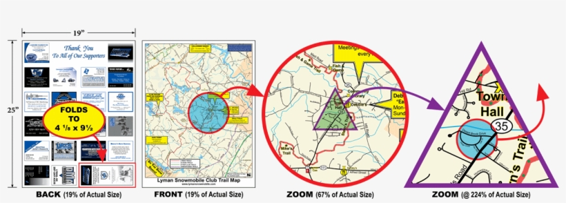 Lyman Snowmobile Map - Map, transparent png download