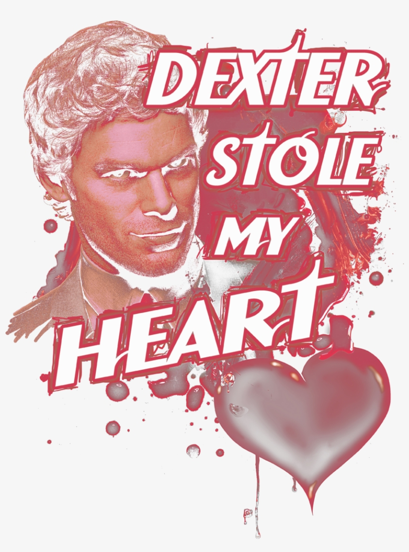 Dexter Bloody Heart Men's Regular Fit T-shirt - Poster, transparent png download
