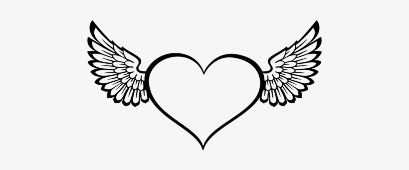 Related Wallpapers - Corazon Con Alas Silueta, transparent png download