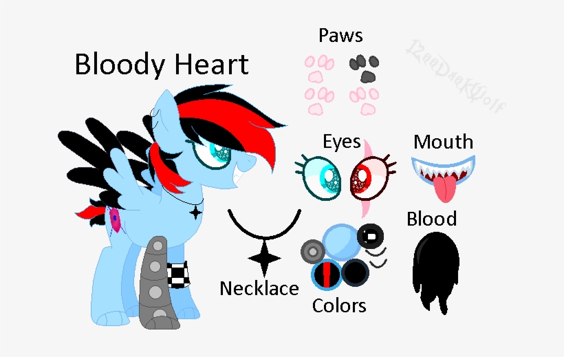 Bloody Heart {official Version Pony} By Xx12rrdarkwolfxx - Library, transparent png download