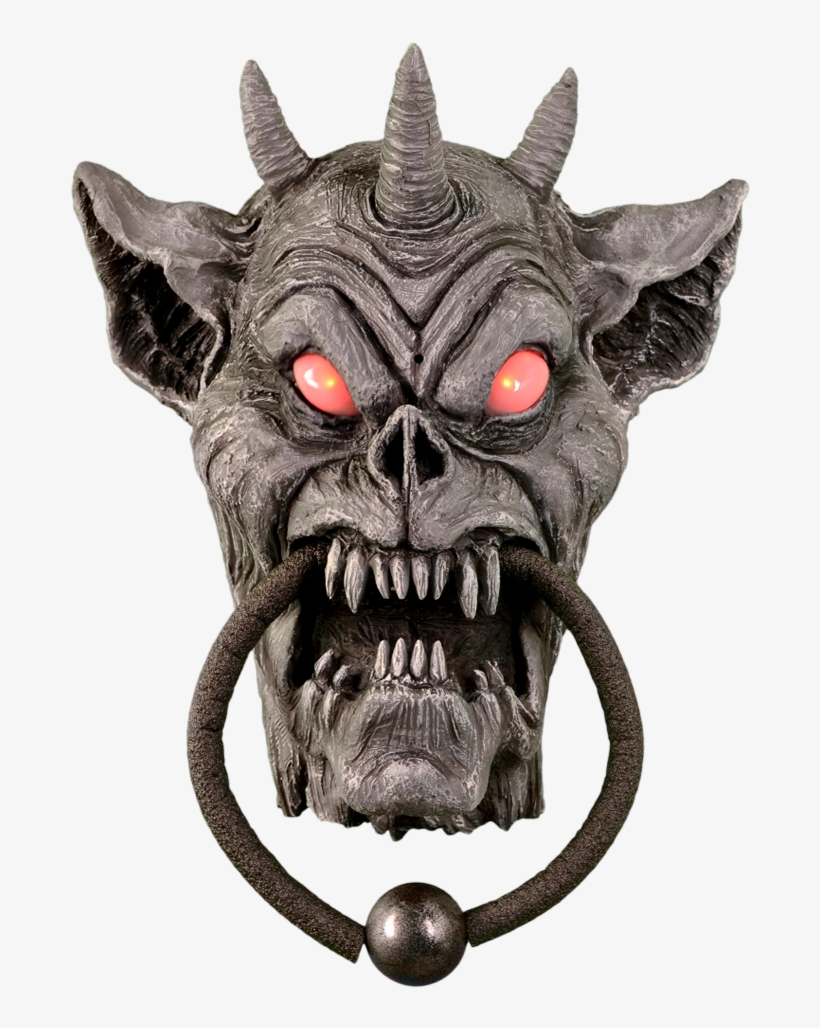 Gargoyle Door Knocker - Bigbolo Animated Gargoyle Skull Door Knocker, transparent png download