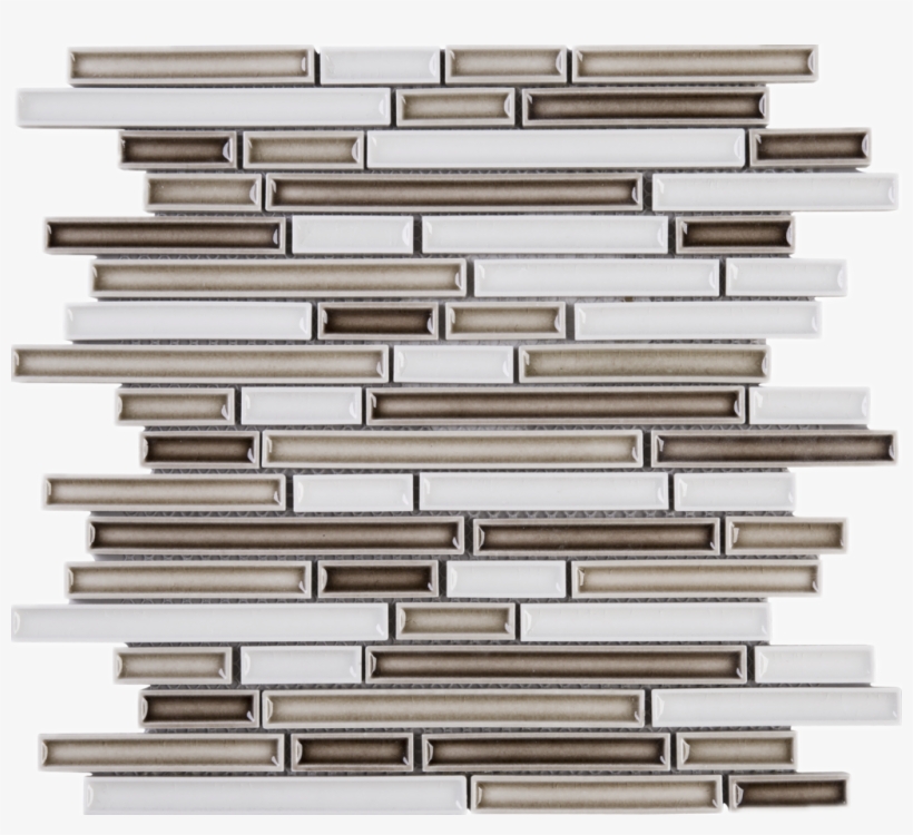 Arabic Random Brick Pattern White And Brown Ceramic - Tile, transparent png download